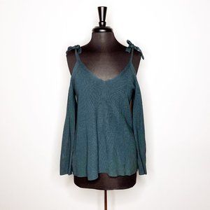 LOFT Cold Shoulder Sweater w/ Tie Straps